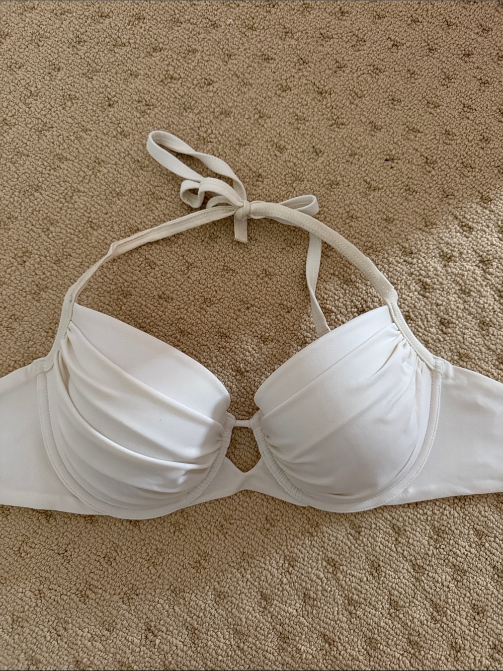 Victoria's Secret White Halter Push-Up Bikini Top